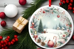 Watercolor Christmas Scene Warm Hearts Sublimation PNG Product Image 2