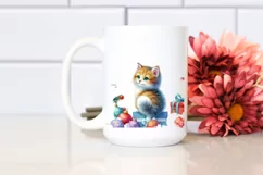 Cute Christmas Cat, High-Quality PNG Product Image 2