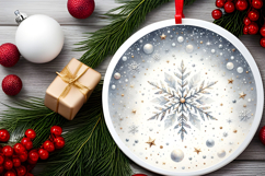 Round Christmass Ornament PNG Product Image 2