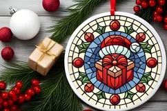 Round Christmas Ornament Sublimation|Clipart Product Image 1