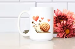 Whimsical Snail Love Sign | Sublimation Clipart Product Image 2
