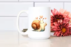 Whimsical Snail Love Sign | Sublimation Clipart Product Image 2