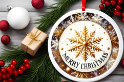 Round Christmass Ornament PNG Product Image 2