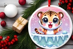 Round Christmas Ornament Sublimation|Clipart Product Image 2