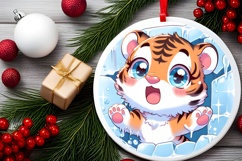 Round Christmass Ornament PNG Product Image 2