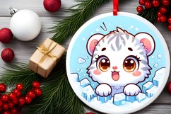 Round Christmas Ornament Sublimation|Clipart Product Image 2
