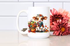 Baby Cow with Autumn Vegetables | Clipart Product Image 2