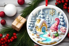 Round Christmas Ornament Sublimation|Clipart Product Image 2