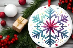 Round Christmas Ornament Sublimation|Clipart Product Image 2