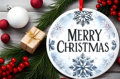 Round Christmas Ornament Sublimation|Clipart Product Image 2