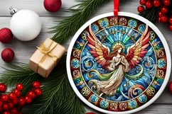 Round Christmas Ornament Sublimation|Clipart Product Image 1