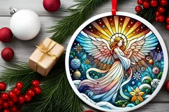 Round Christmas Ornament Sublimation|Clipart Product Image 1