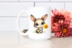 Easter Bunny Flower, Clipart |T-shirt, Mug PNG Product Image 1