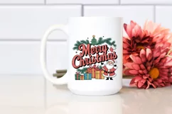 Merry Christmas Retro Illustration PNG Sublimation Product Image 2