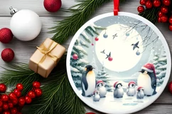 Winter Penguins Watercolor PNG Product Image 2