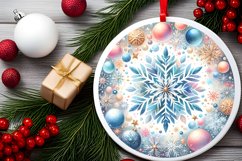 Round Christmas Ornament Sublimation|Clipart Product Image 2