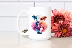 Colorful Baby Cow with Paso Doble Dancer Costume PNG Product Image 2
