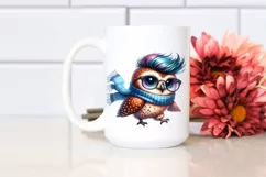 Cute Baby Owl Running PNG Product Image 2