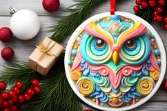 Round Christmas Ornament Sublimation|Clipart Product Image 2