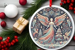 Round Christmas Ornament Sublimation|Clipart Product Image 1