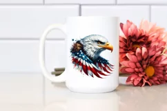Patriotic Bald Eagle USA Colors Watercolor Product Image 2