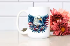 Patriotic Bald Eagle USA Colors Watercolor Product Image 2