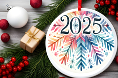 Round Christmass Ornament PNG Product Image 2