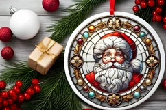 Round Christmas Ornament Sublimation|Clipart Product Image 1