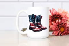 USA Color Boots Watercolor | Sublimation Clipart Product Image 2