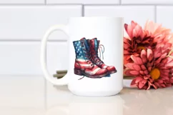 USA Color Boots Watercolor | Sublimation Clipart Product Image 2