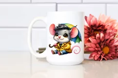 Cute Baby Mouse with Cool Haircut PNG Product Image 2