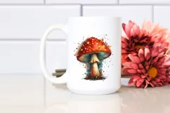 Magical Mushroom Watercolor Splash PNG Product Image 2