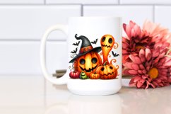 Vibrant Halloween Pumpkin Clipart Product Image 2