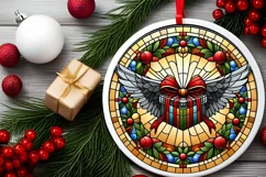 Round Christmas Ornament Sublimation|Clipart Product Image 1