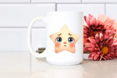 Funny Baby Face Expressive Star PNG Product Image 2