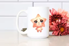 Funny Baby Face Expressive Star PNG Product Image 2