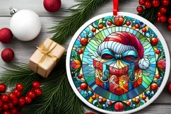 Round Christmas Ornament Sublimation|Clipart Product Image 1