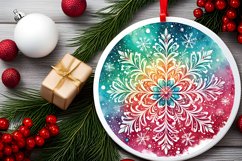 Round Christmas Ornament Sublimation|Clipart Product Image 1