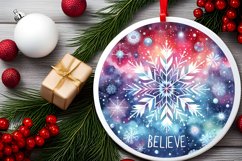 Round Christmas Ornament Sublimation|Clipart Product Image 2