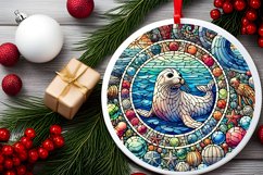 Round Christmas Ornament Sublimation|Clipart Product Image 2