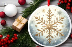 Round Christmass Ornament PNG Product Image 2