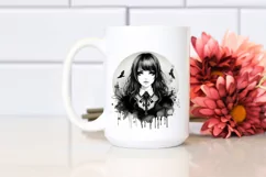 Watercolor Gothic Girl | Summer Sticker Product Image 2