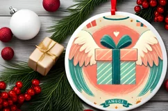 Round Christmas Ornament Sublimation|Clipart Product Image 1