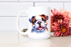Vibrant Watercolor Bulldog Clipart Product Image 2