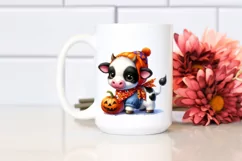 Vibrant Baby Cow Halloween Clipart Product Image 2