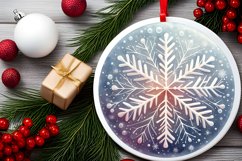 Round Christmas Ornament Sublimation|Clipart Product Image 2
