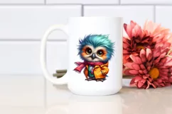Cute Baby Owl Sitting PNG Product Image 2