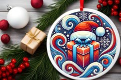 Round Christmas Ornament Sublimation|Clipart Product Image 2