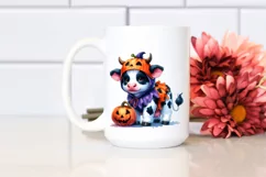 Vibrant Baby Cow Halloween Clipart Product Image 2