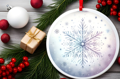 Round Christmass Ornament PNG Product Image 2